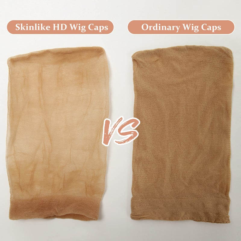 BEEOS Skinlike HD Wig Cap, 4 Pieces Invisible and Sheer Breathable Ultra-thin Stretchy Stocking Caps for Lace Front Wigs - Image 5
