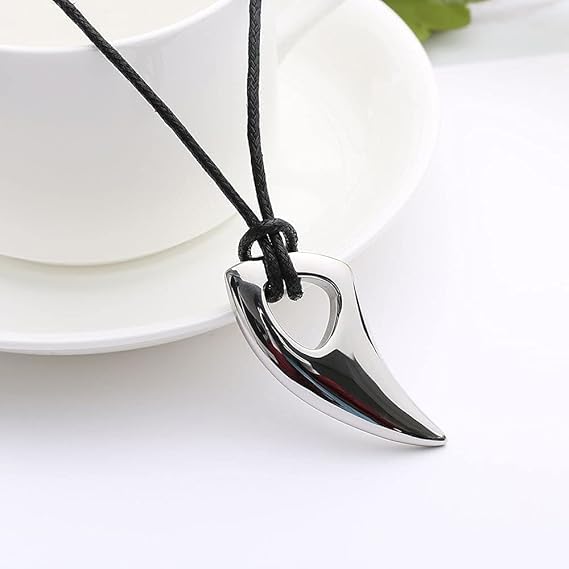 THE MEN THING SPIKE EDGE - Titanium Steel Pendant with Adjustable Leather Rope for Men & Boys,Silver - Image 5