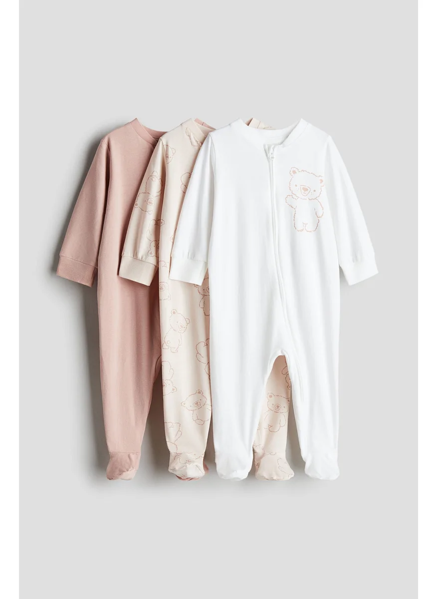 اتش اند ام 3-Pack Zip-Up Sleepsuits