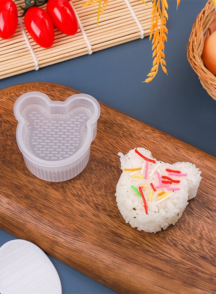 2Pcs Kitchen Accessories Sushi Mould Bear Mould Sushi Machine Mould Sushi Tool Onigiri Rice Ball Bento Machine Mould - Image 4