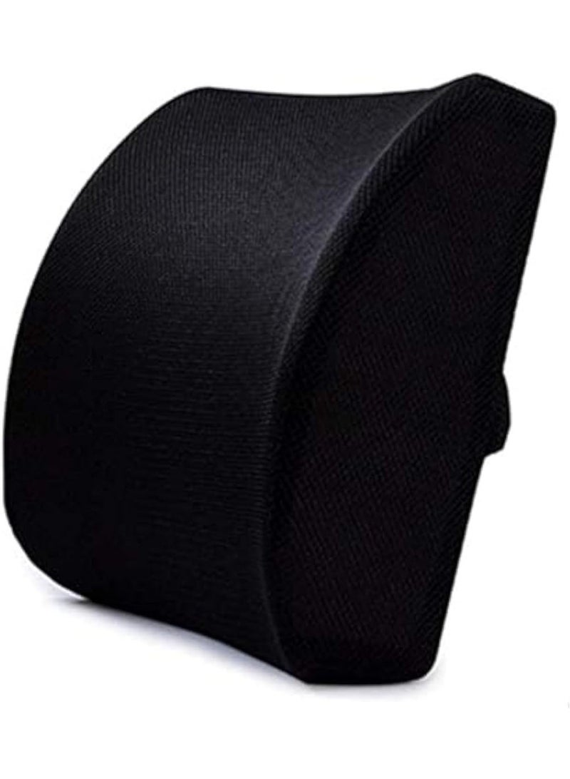 Festive Gallery Memory Foam Lumbar Support Back cushion With 3D Mesh Cover Balanced Firmness Designed for Lower Back Pain Relief- Ideal Back Pillow for Computer/Office Chair, Car Seat, Recliner-Black - Image 1