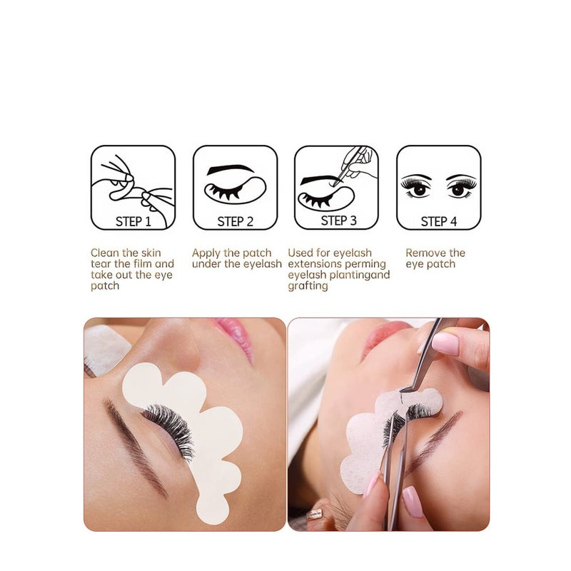 SOLARAE 50 Pairs Eye Gel Pads, Lint Free Under Eye Patches for Eyelash Extensions, Premium Eye Mask Beauty Tool Kit (Pink) - Image 3