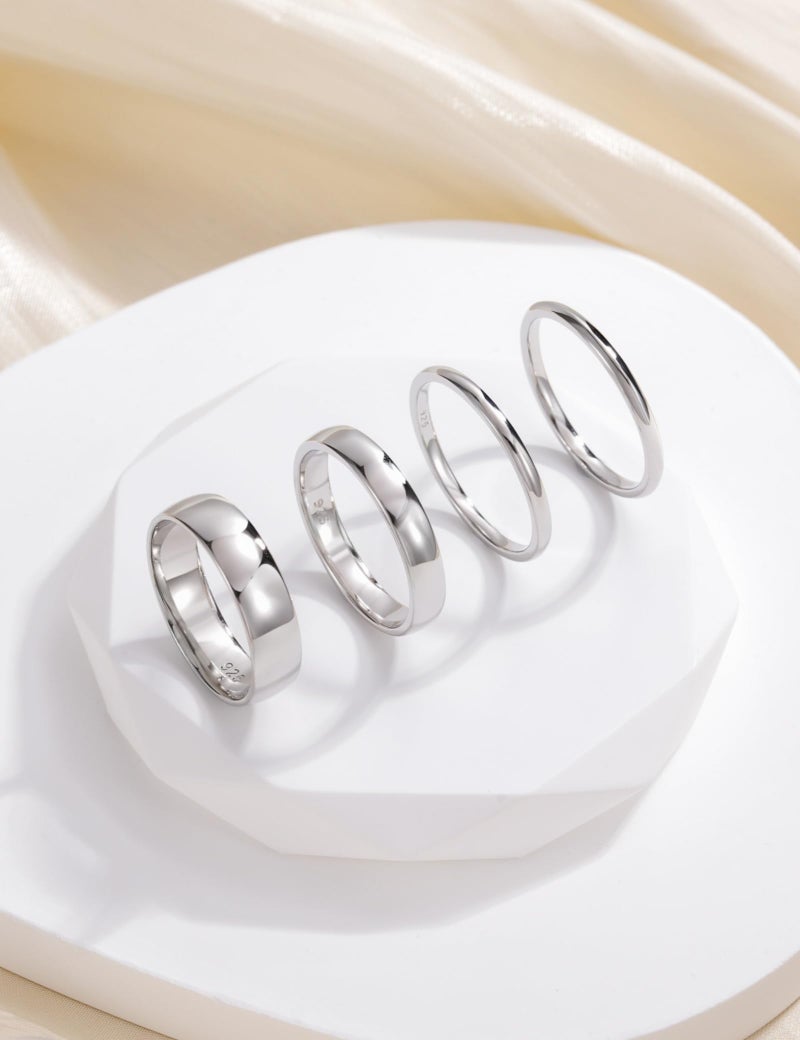 EAMTI 2mm 925 Sterling Silver Ring Thin High Polish Plain Dome Comfort Fit Size 10.5 - Image 3