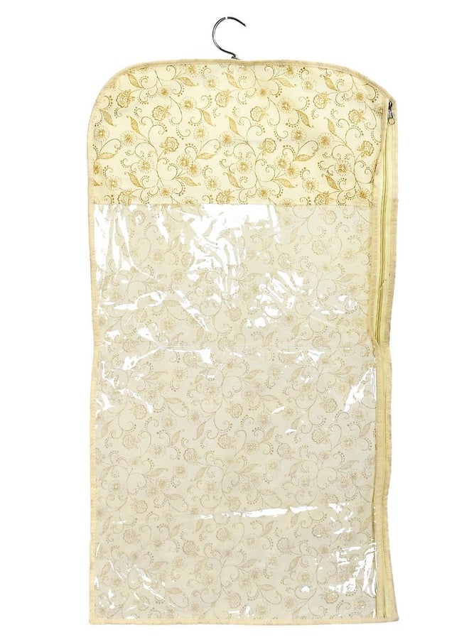 Kuber Industries Kuber Industries Metalic Print Waterproof Clothes Storage Bag Wardrobe Hanging Protective Cover Zipper Dust Cover Suitable for Wardrobe Storage and Travel (Gold)-Pack of 9-KUBMART15524  - Image 5