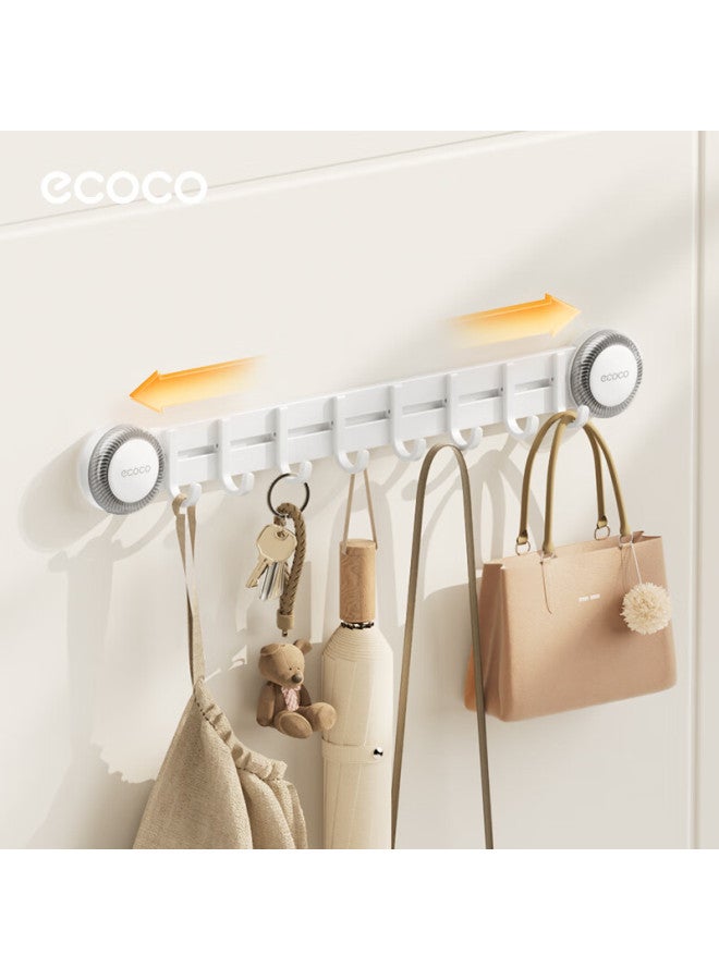 Ecoco Suction Cup Door Hook, Strong Adhesive, No Drilling Required, Heavy-duty Storage Rack Hook, Coat Hanger, 25080 White