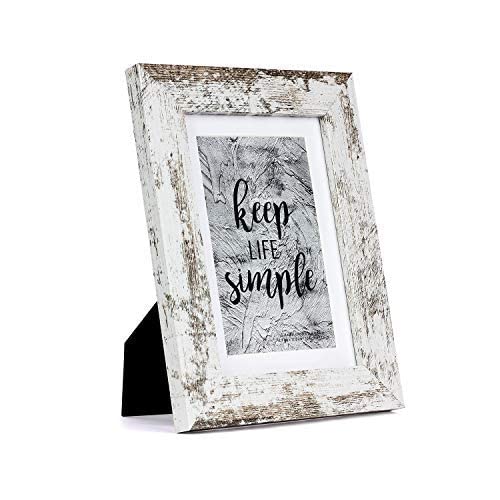 kennethan Rotten White 5x7 inch Picture Frame Wide Molding  Wall Mounting Material Included