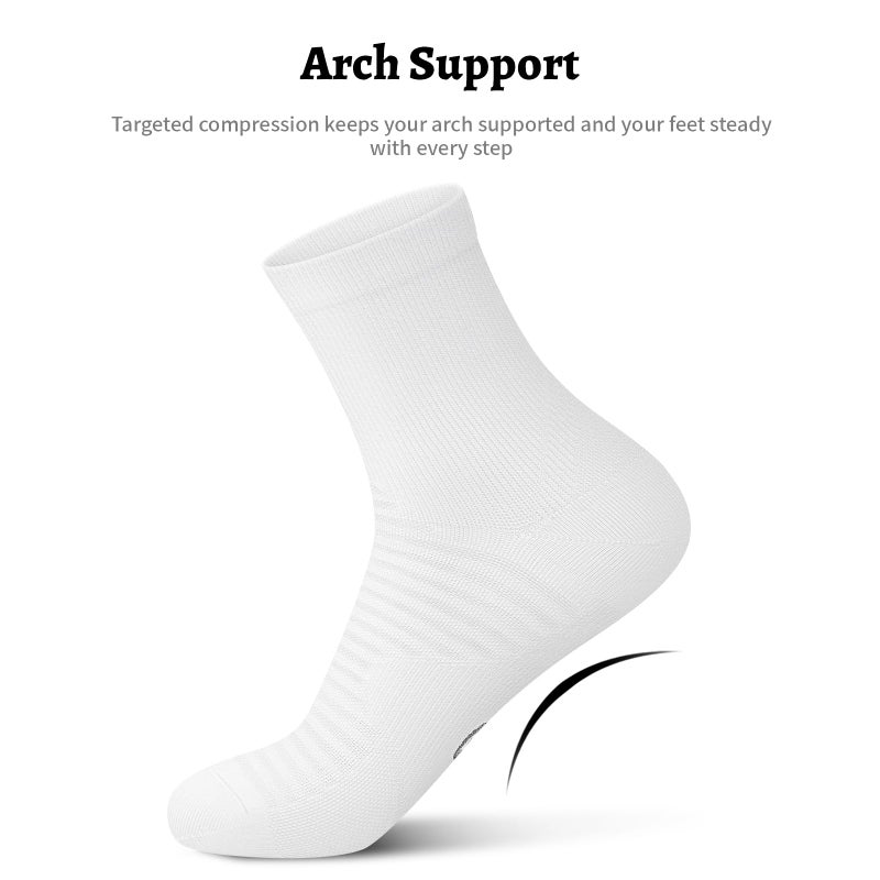 PAPLUS Compression Running Ankle Socks for Men and Women (6 Pairs), Quarter Athletic Socks for Running, Cycling, Golf, Work - Image 5