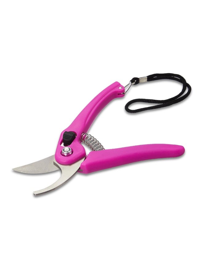 Generic 7.5 Inch Hand Pruner Cutter with Carbon Steel Blades – Garden Branch Trimmer for Home Use (Pink)  - Image 1