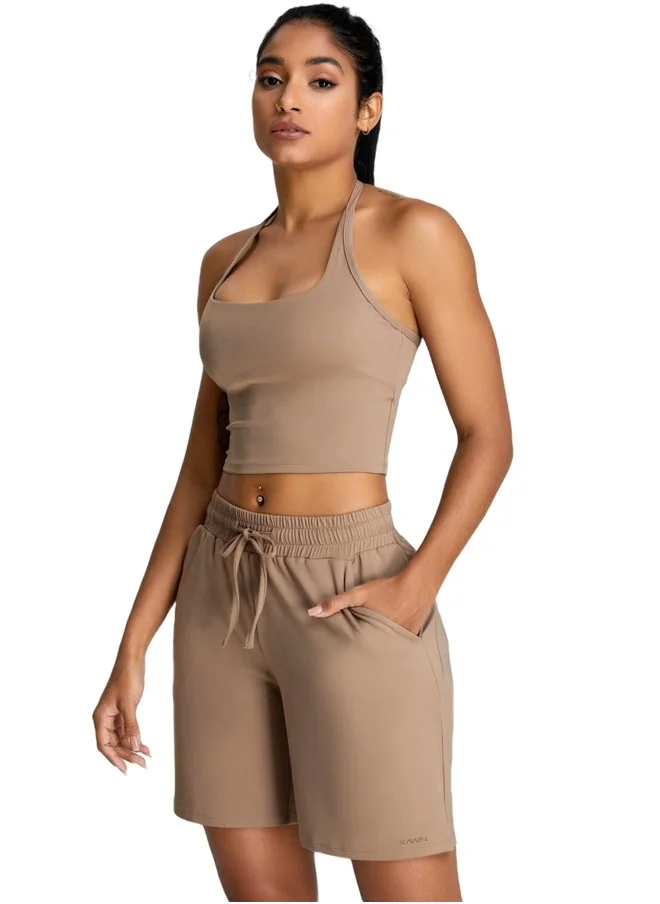 KAWN.YOGA Womens Mid Waist Workout Sport Yoga Shorts Loose Fit
