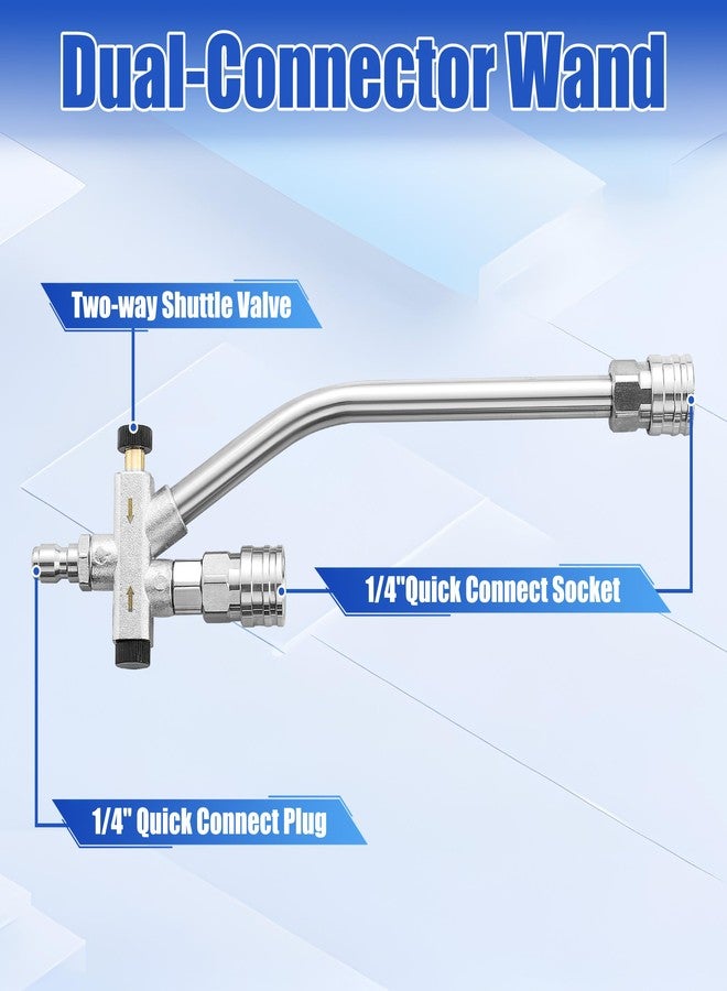 PWACCS Pressure Washer Foam Cannon Dual Connector Accessory, Power Washer Double Tip Attachment for Adjustable Foam Blaster, 1/4" Quick Connect Big Mouth Snow Foam Lance 1.5 L, 3600 PSI - Image 5