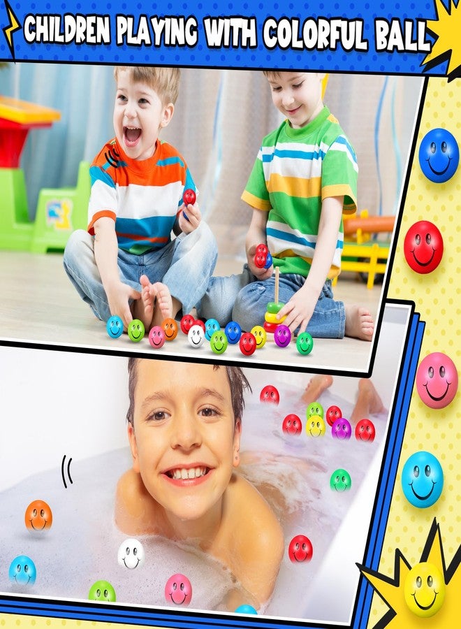 جيريفي 100 قطعة من كرات تخفيف التوتر الصغيرة على شكل وجه مبتسم، مقاس 1.57 بوصة، كرات إسفنجية صغيرة ملونة وناعمة لتخفيف التوتر للمراهقين والبالغين، حقيبة هدايا لحفلات الكريسماس ومكافآت تمارين الأصابع - Image 4