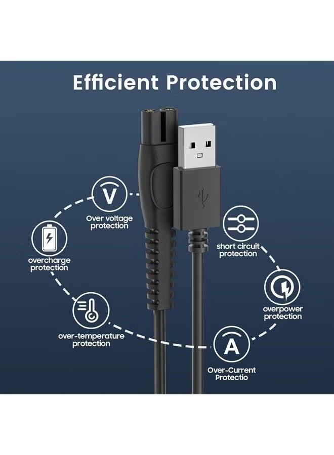 5V Charger for Philips Norelco Shaver 2400 2600, Wet & Dry Shaver Series 5000 7000 3000 Compatible with Philips Oneblade QP2724, QP2834, QP1924 USB Charging Cable - Image 5