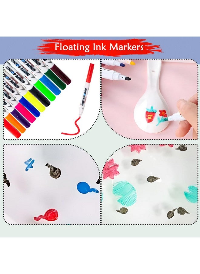 ويش كي مجموعة أقلام تلوين مائية سحرية من ويشكي، 11 قلمًا، أقلام تلوين مائية عائمة للأطفال، مجموعة رسم مائية مع ملعقة سيراميك، أقلام تلوين مائية للرسم، مناسبة للأعمار من 8 سنوات فما فوق (متعددة الألوان، عبوة من 11 قلمًا) - Image 3