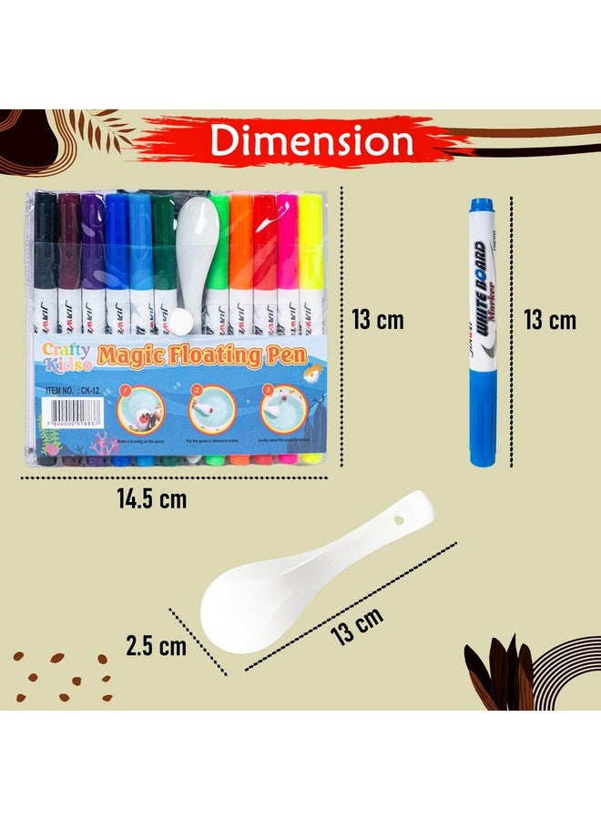 ويش كي مجموعة أقلام تلوين مائية سحرية من ويشكي، 11 قلمًا، أقلام تلوين مائية عائمة للأطفال، مجموعة رسم مائية مع ملعقة سيراميك، أقلام تلوين مائية للرسم، مناسبة للأعمار من 8 سنوات فما فوق (متعددة الألوان، عبوة من 11 قلمًا) - Image 2