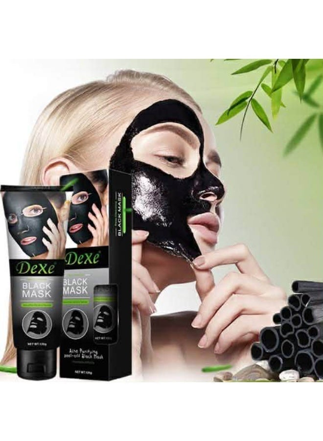 DEXE Detox Black Peel-Off Facial Mask 120g – Deep Cleansing Charcoal Face Mask | Blackhead & Pore Cleansing Mask | Removes Excess Oil & Impurities | Suitable for All Skin Types - Image 3