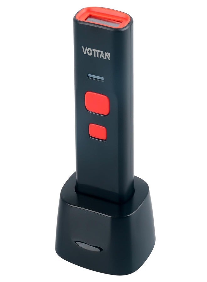 VOTTAN Bluetooth QR Barcode Scanner with Charge Stand, 1D 2D PDF417 UPC Pocket Bar Code Reader, 3-in-1 Rechargeable Automatic Scan Wireless Barcode Scanner for POS, PC, iOS, Android - Image 1