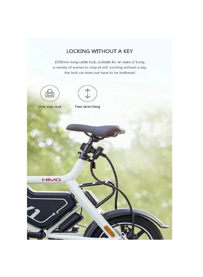 HiMo L150 Portable Folding Cable Lock Electric Bicycle Lockstitch - Image 4