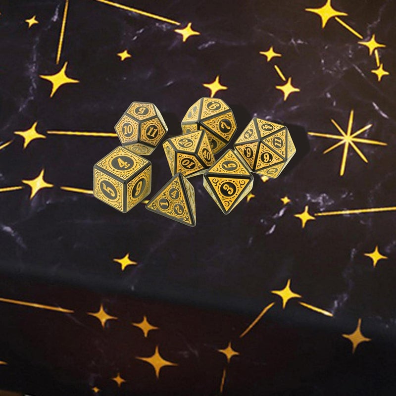 klarako 7 Pack DND Dice Sets, Polyhedral Dice Great for Role Playing Table Game - Yellow - Image 5