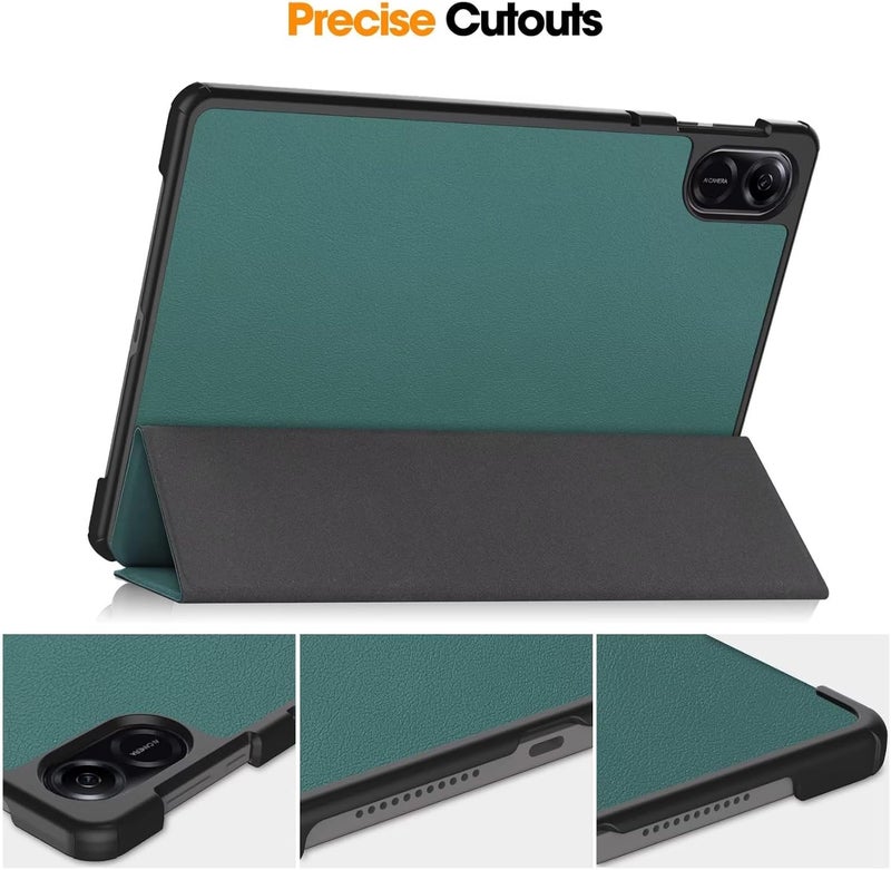 Slim Stand Hard Back Shell Smart Cover Case for Honor Pad X8a, Auto Wake/Sleep Green - Image 5