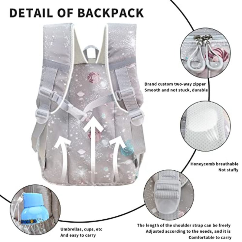 Yoawllty School Bags for Girls, Backpack for Girls, School Bookbag for Elementary, Lightweight Single School Bag for Students - Image 4