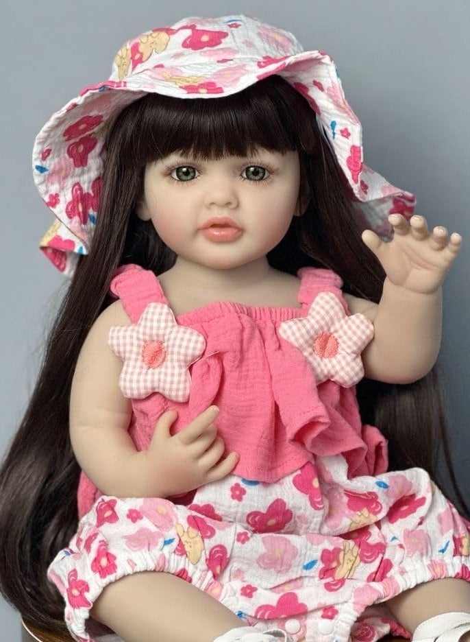 Nano Classic 22 inch 55cm Reborn Baby Doll Soft Full body Silicone vinyl Doll Newborn real like Baby Doll Girl Toy - PINK4 - Image 3