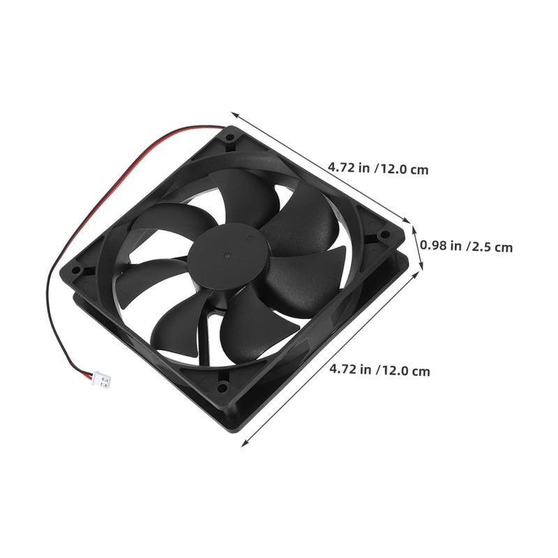 2PCS 120mm Dual Ball Bearing PC Cooling Fans Silent High Airflow with Speed Control - Image 2