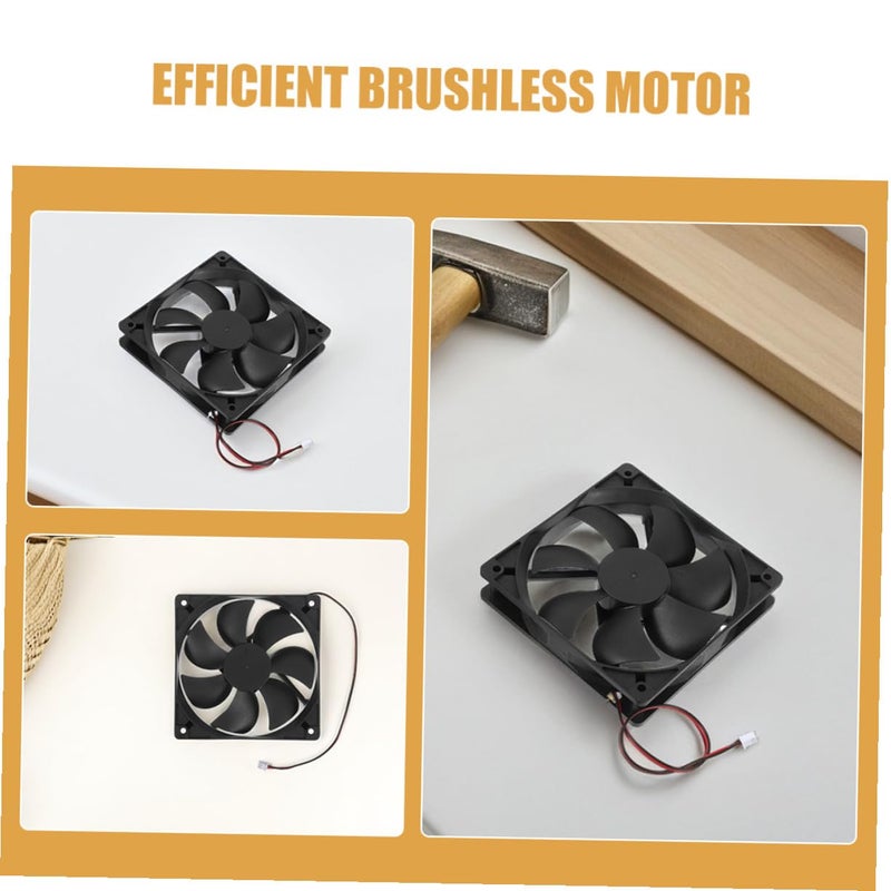 2PCS 120mm Dual Ball Bearing PC Cooling Fans Silent High Airflow with Speed Control - Image 3