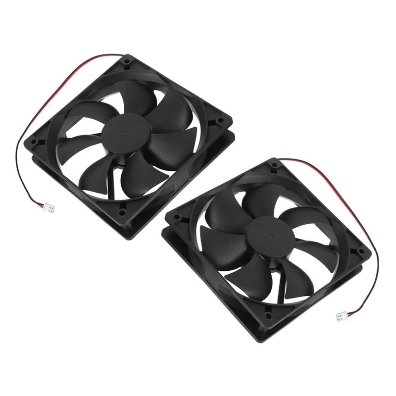 2PCS 120mm Dual Ball Bearing PC Cooling Fans Silent High Airflow with Speed Control - Image 1