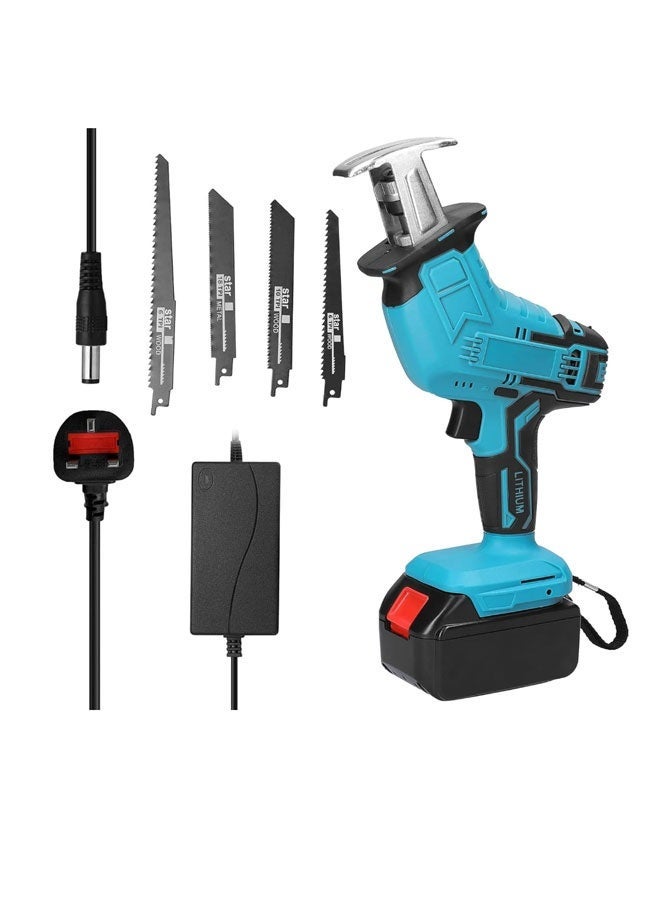 Reciprocating Saw, Outdoor Portable Cordless Electric Saber Saw, Multifunctional Power Tools With 0-3000 Rpm Variable Speed & Quick Blade Change - Image 2