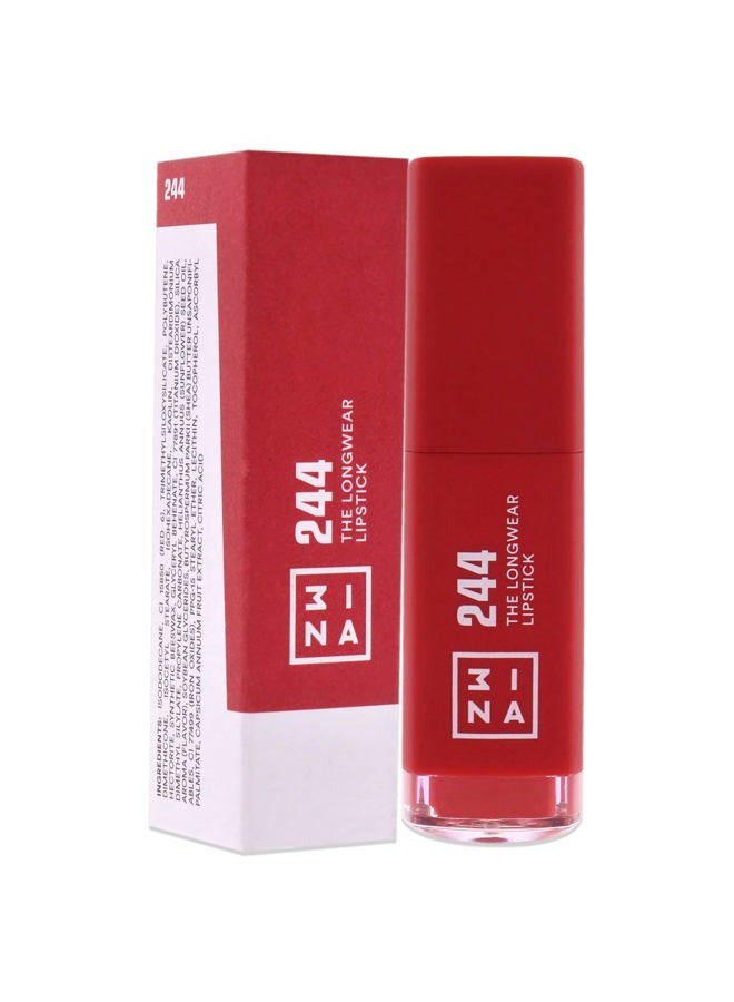 3INA The Longwear Lipstick 244 - Naturally Hydrating, Fast Drying - Shades That Stay All Day And Suit Every Skin Tone - Cruelty Free, Paraben Free, Vegan Cosmetics - Red Color - 0.22 Fl Oz - Image 3