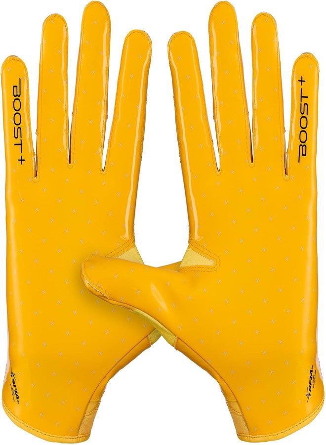 غريب بوست قفازات Grip Boost لكرة القدم Solid Stealth 6.0 Boost Plus للرجال - مقاسات الكبار (أصفر سادة، كبير جدًا) - Image 2