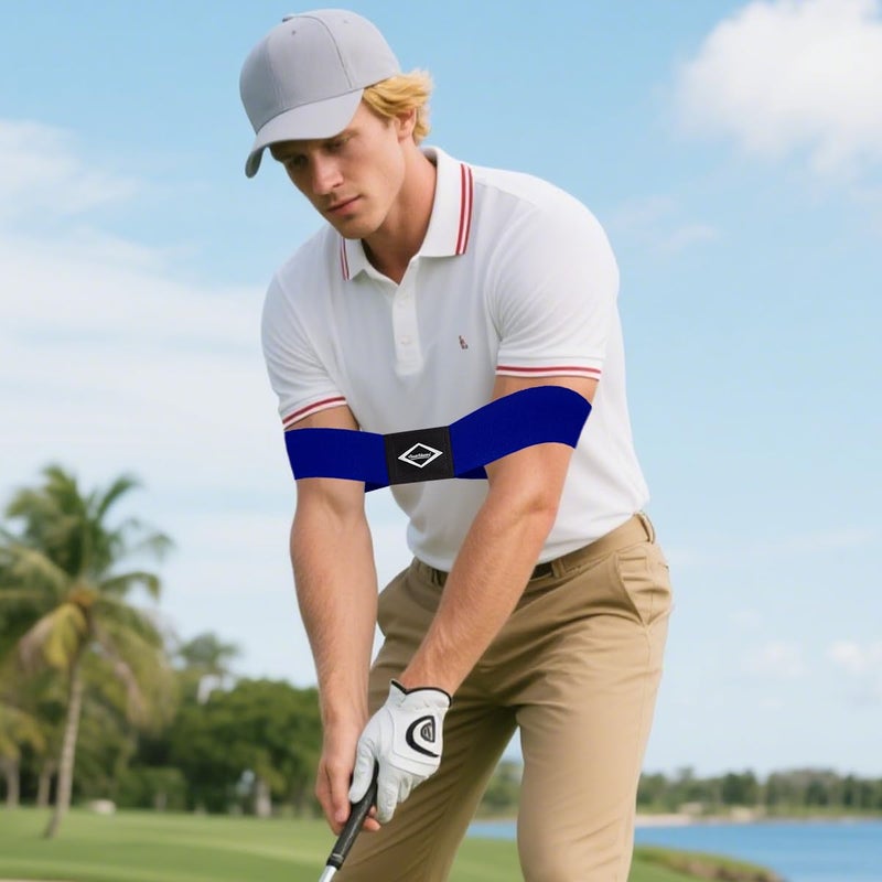 Scott Edward Pro Golf Swing Training Aid, Swing Correcting Arm Band Correct Training Swing Gesture Alignment Practice Tool for Golf Beginners,Man,Boy,Male (Blue) - Image 4