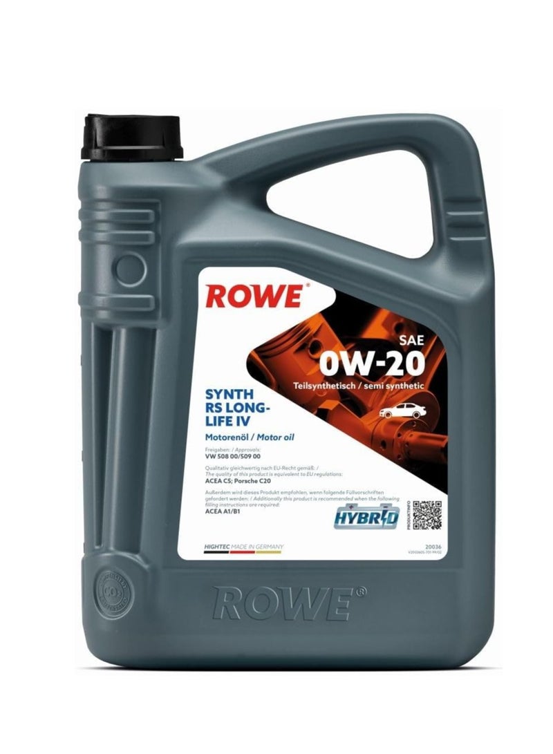 هايتيك سينث RS لونج لايف IV SAE 0W-20 - 5 لتر زيت محرك اصطناعي عالي الأداء - ألمانيا