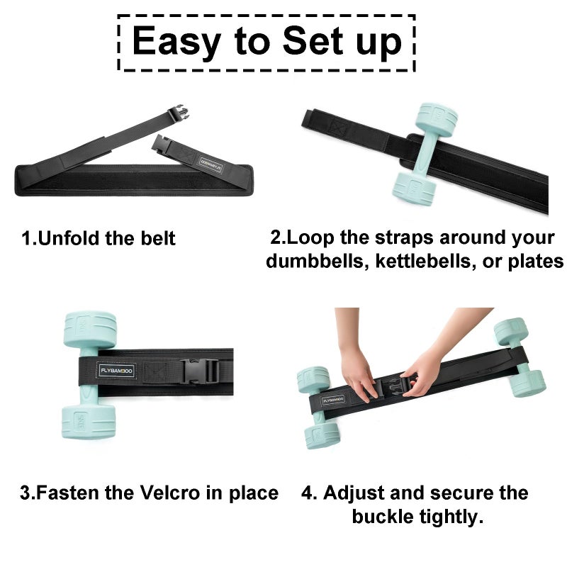 FLYBAMBOO Hip Thrust Belt for Dumbbells,Booty Belt for Hip Thrust Slip-Resistant Padding - Image 3