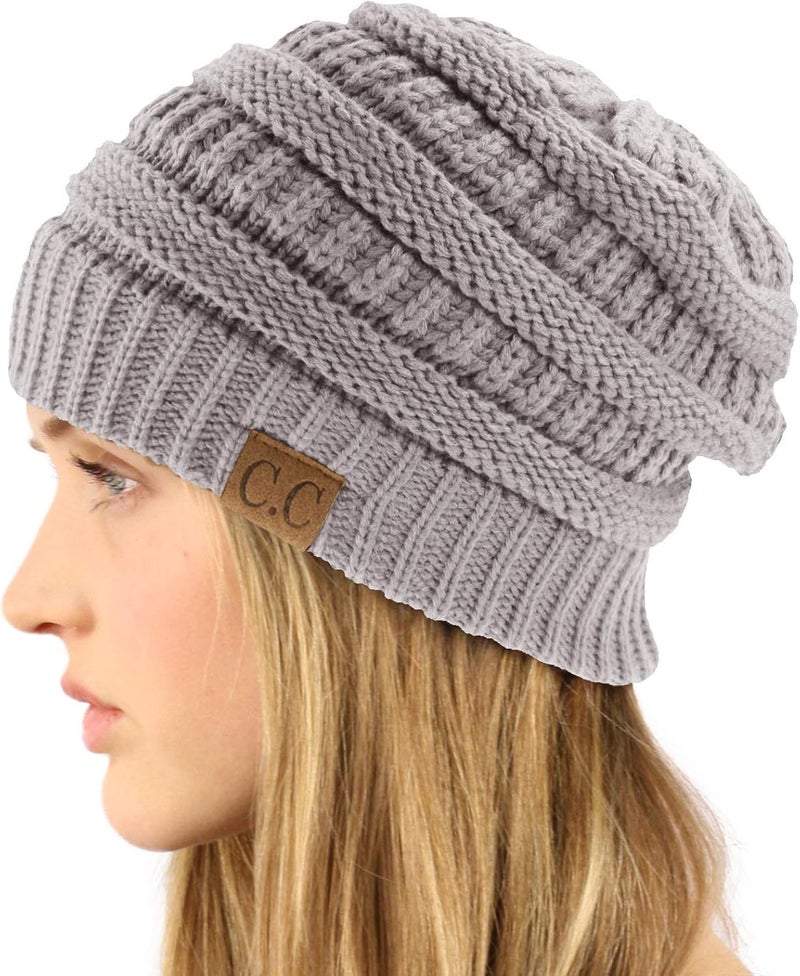 Cc Classic Winter Fall Trendy Chunky Stretchy Cable Knit Beanie Hat - Image 2