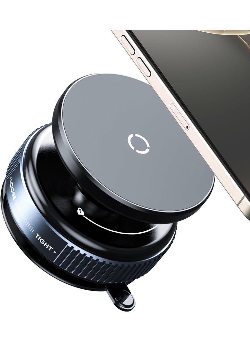 NIBEMINENT Adjustable Vacuum Magnetic Suction Cup Phone Holder, Suitable for Car/Gym/Mirror/Smooth Surfaces Hands-Free Stand, Compatible with All Smartphones - Image 1