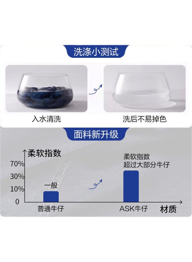 Ask Junior Boys' Jacket Autumn Wear, Versatile Children'S Retro Washed Denim Shirt Jacket, Trendy, Dark Blue, Size 160 - Image 3