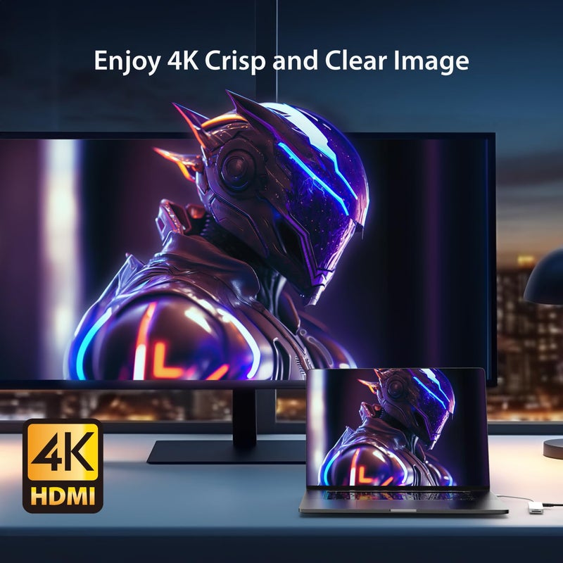 j5create USB-C Pink Multi-Port Hub with Power Delivery with 4K HDMI/2 USB-A 5Gbps/PD 100W Charging SD&Micro SD/3.5mm Audio | for MacBook/iPad Pro/iMac/Surface/XPS/Thinkpad/Galaxy/and More(JCD373ER) - Image 4