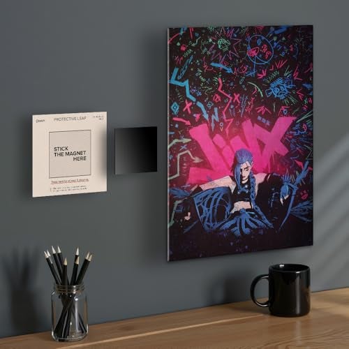 Displate Magnetic Wall Mount Kit for Hanging Pictures 9Pack Peel Stick Wall Magnets with Safe Removable Adhesive Leaf No Drill DamageFree Magnets for Wall Art Metal Posters Prints - Image 3