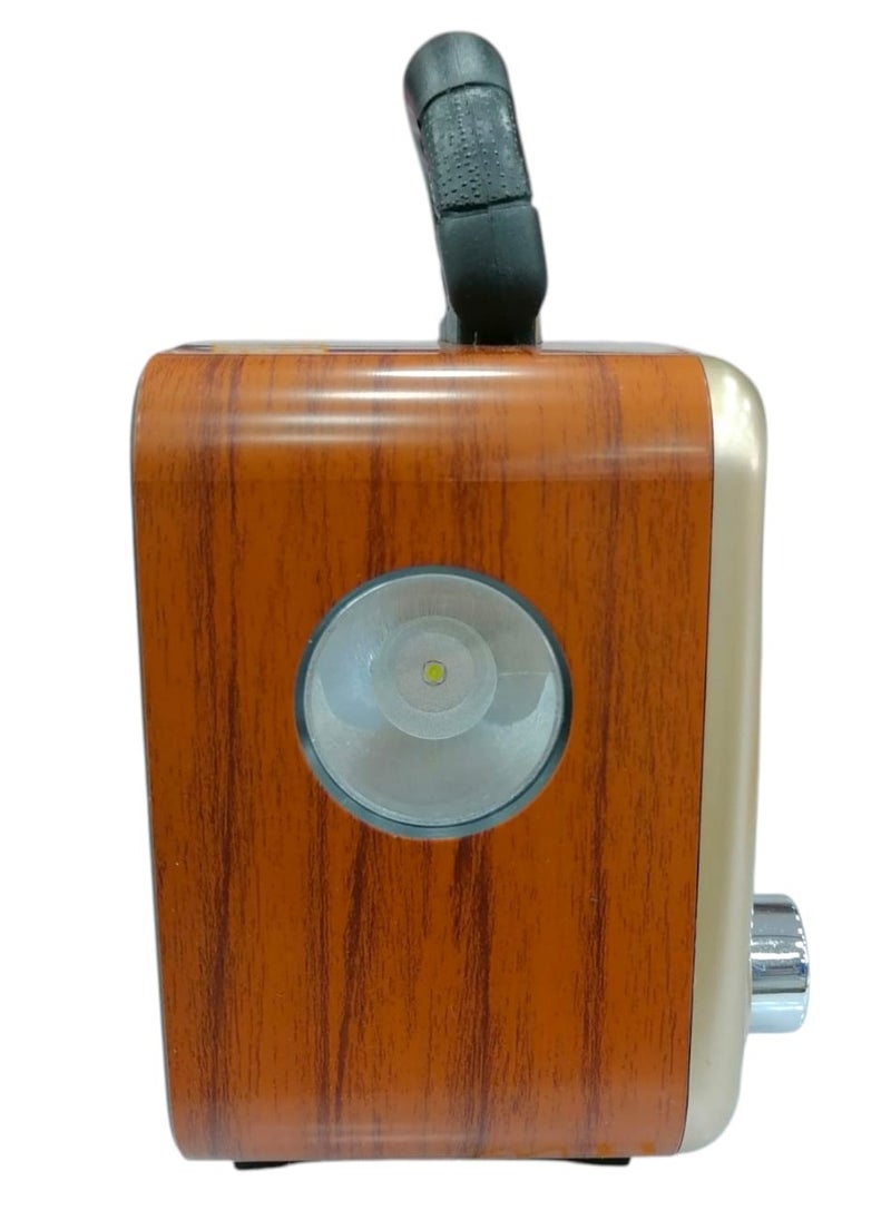 Denx - Rechargeable Radio, Portable Radio AM FM Transistor with Best Sound, Solar/Battery Operated Radio, Support TF Card/USB Playing - Image 1