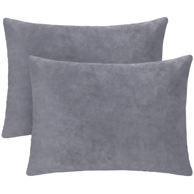 1 MIDDLE ONE 2 Pack Small Pillow 16 X 12 Inches Memory Foam Mini Pillow for Travel Camping Sleeping Nap and Neck Knee Lumbar Support Tiny Cushion for Pet Dogs Grey - Image 2