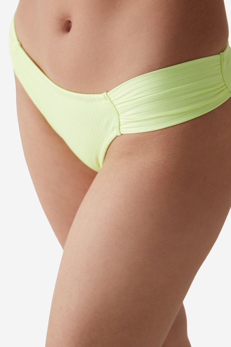 PENTI Neon Lively Ruched Hipster Bikini Bottom - Image 1