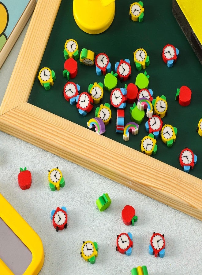 JUNEBRUSHS Apples Erasers for Kids - 150pcs Welcome Back to School Gifts - Cute Mini Erasers for Classroom Prizes & Homework Rewards - Image 3
