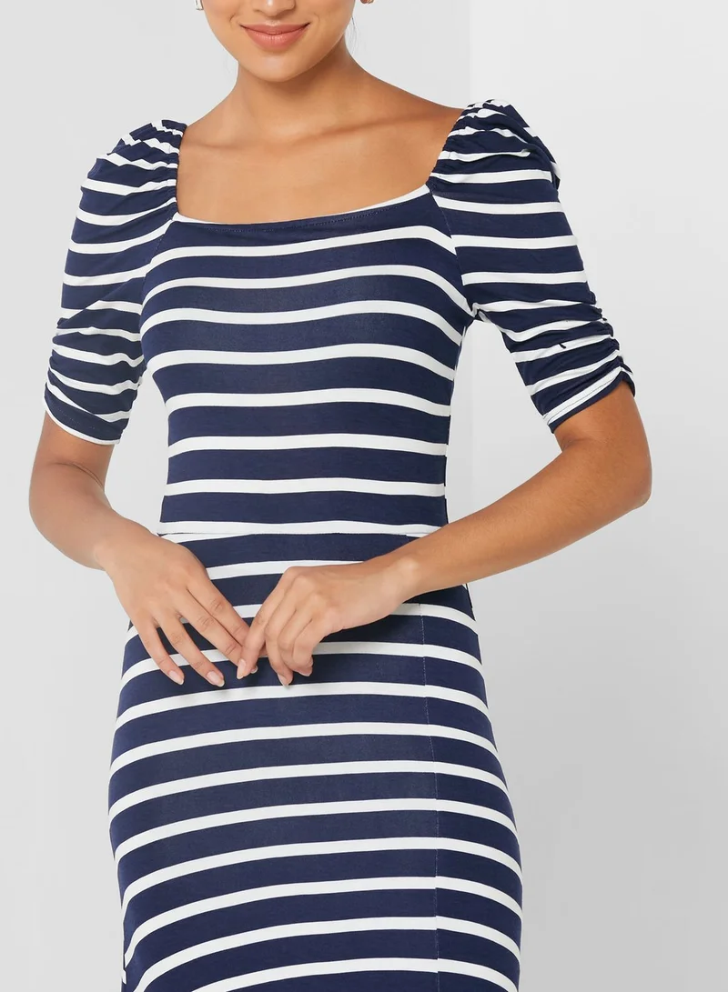 DOROTHY PERKINS Striped Square Neck Dress