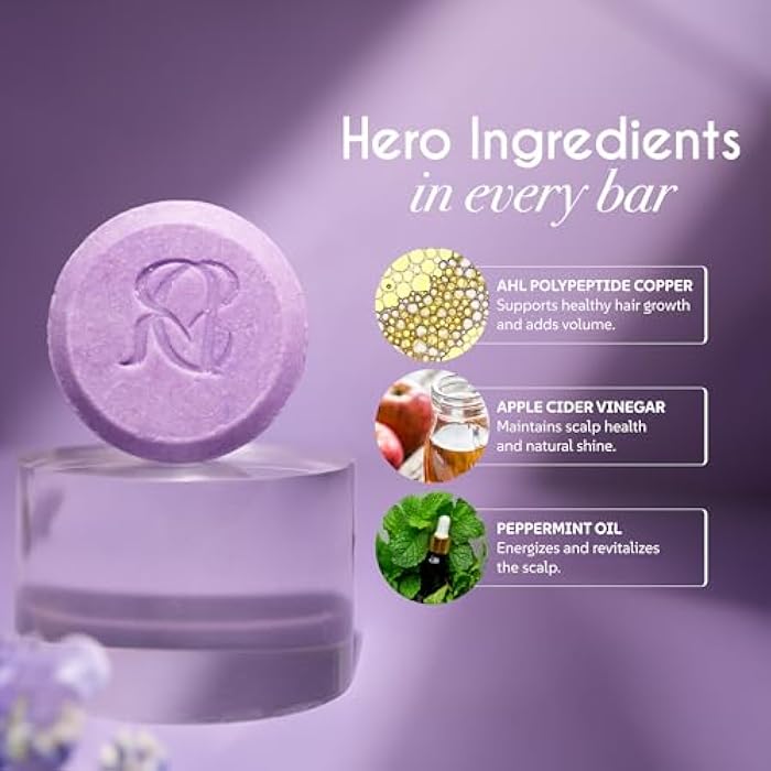 Volumizing Shampoo Bar for Thin & Fine Hair – with Copper Peptides, Apple Cider Vinegar & Avocado Oil – Long-Lasting, pH-Balanced & Sulfate-Free – Zero Waste, Travel-Friendly - Image 4