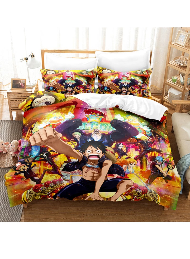 3pc creative 3d printing creative printing 1 quilt cover 2 pillowcases fashion set - Image 2