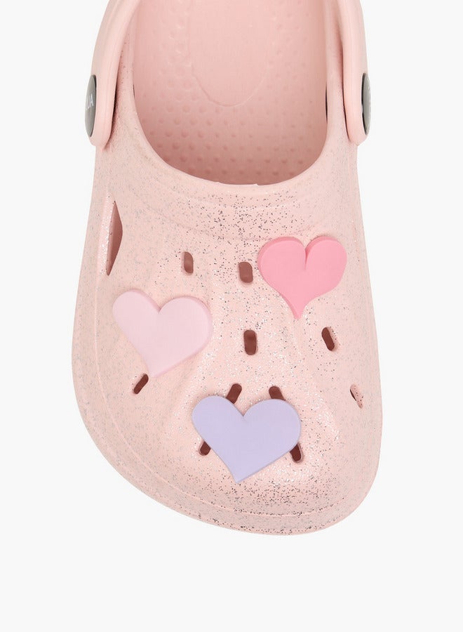 أكوا قباقيب بناتي بتصميم قلب وحزام خلفي - Image 4