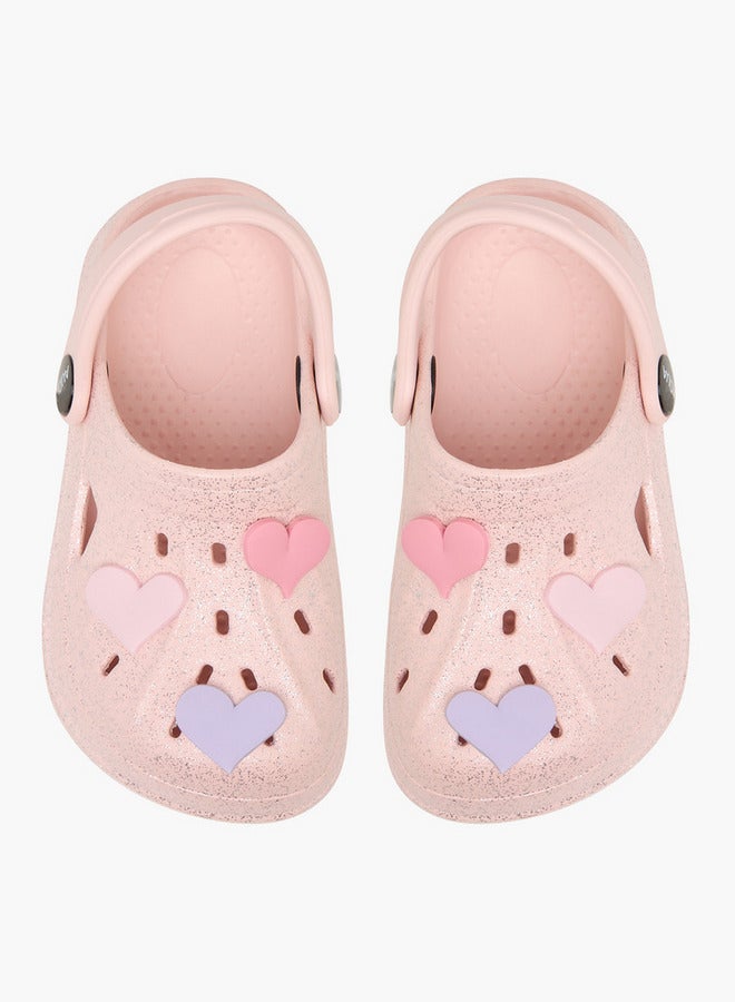 أكوا قباقيب بناتي بتصميم قلب وحزام خلفي - Image 3