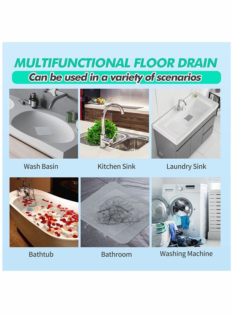 KASTWAVE Silicone Drain Cover 5.8 in 14.7 cm 4 Pcs Tub Stopper Floor Anti Odor Mat Drain Cover for Shower Floor, Anti Cockroach Deodorizing Drain Cover Kitchen Seal for Kitchen Laundry Toilet and Else - Image 5