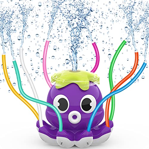 SAMTOP Outdoor Water Spray Sprinkler for Kids and Toddlers Summer Outside Toys Backyard Games with 8 Wiggle Tubes Attaches to Garden Hose Splashing Fun Toys for 3 4 5 6 7 8 Year Old Boys Girls Gifts - Image 1